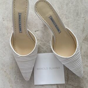 Manolo Blahnik White Wedding Shoes